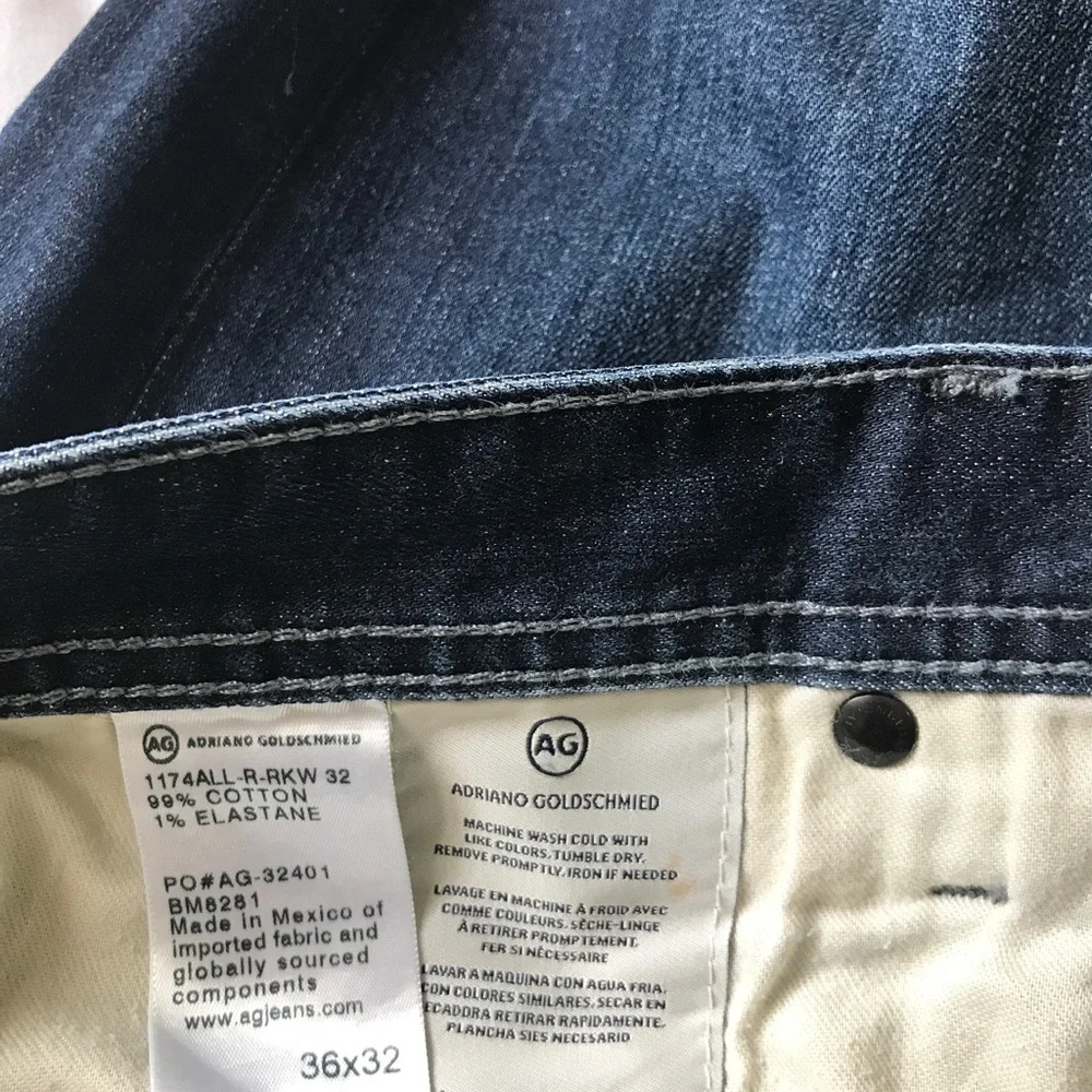 AG Adriano Goldschmied Mens Jeans The Graduate Tailored Leg. Size 36x32 - Picture 3 of 4